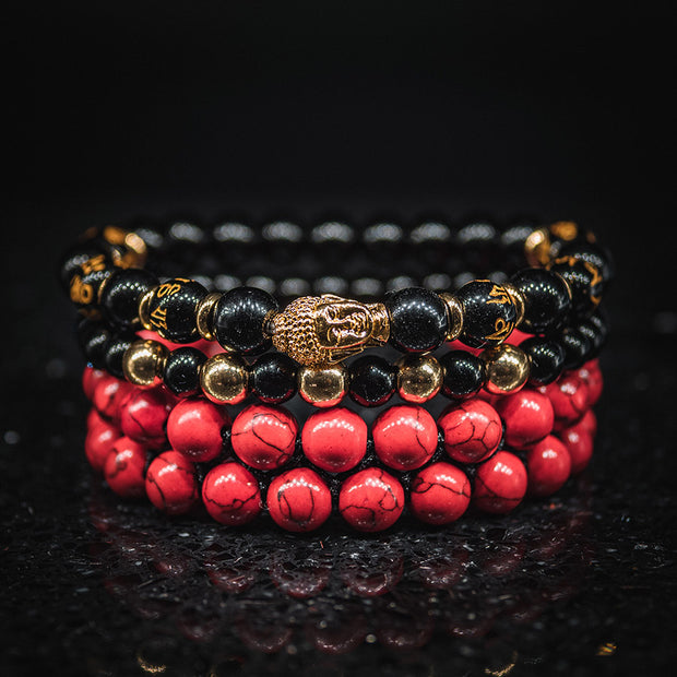 Buddha Set - Gold / Red